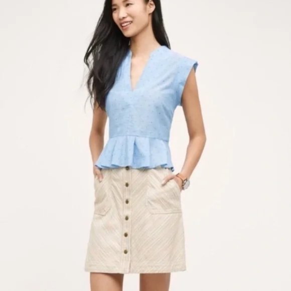 Pilcro & The Letterpress Anthro Pastel Striped Skirt - Picture 1 of 9